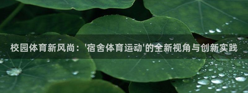 k1体育平台3915：校园体育新风尚：\'宿舍体育运动\'的全新视角与创新实践